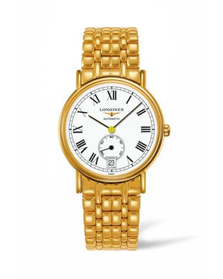 Longines - L4.805.2.11.8  Presence 38.5 Automatic Small Seconds Yellow