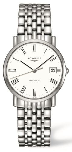 Longines - L4.809.4.11.6  Elegant Collection 34.5 Automatic Stainless Steel / White / Bracelet