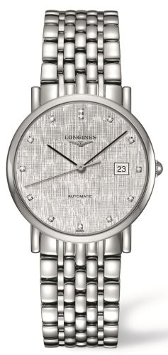 Longines - L4.809.4.77.6  Elegant Collection 34.5 Automatic Stainless Steel / Silver / Bracelet