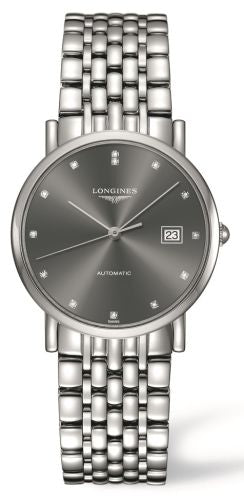 Longines - L4.809.4.78.6  Elegant Collection 34.5 Automatic Stainless Steel / Grey / Bracelet