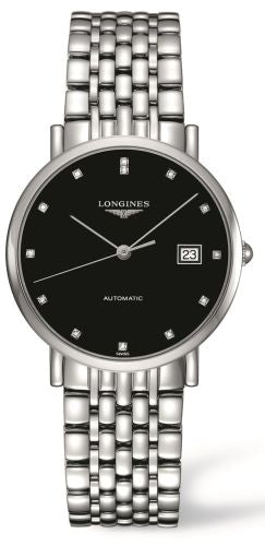 Longines - L4.810.4.57.6  Elegant Collection Automatic 37 Stainless Steel / Black / Bracelet