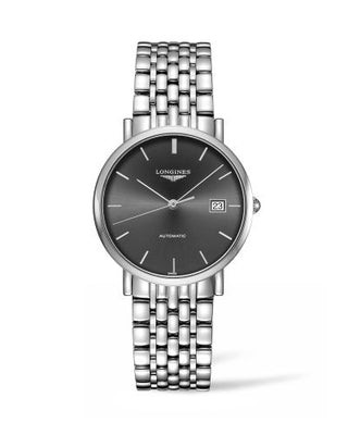 Longines - L4.810.4.72.6  Elegant Collection Automatic 37 Stainless Steel / Grey / Bracelet