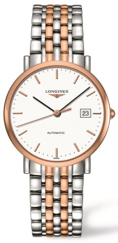 Longines - L4.810.5.12.7  Elegant Collection Automatic 37 Stainless Steel / Red Gold / White