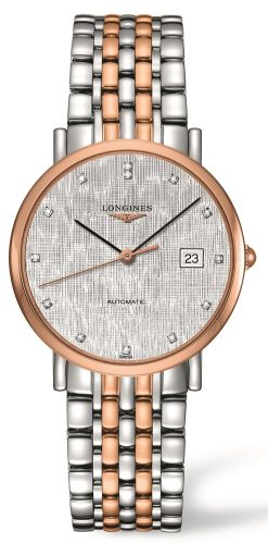 Longines - L4.810.5.77.7  Elegant Collection Automatic 37 Stainless Steel / Red Gold / Silver