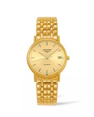 Longines - L4.821.2.32.8  Presence Automatic 34.5mm Stainless Steel / PVD Gold / Champagne / Bracelet