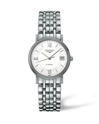 Longines - L4.821.4.15.6  Presence 34.5 Automatic Stainless Steel