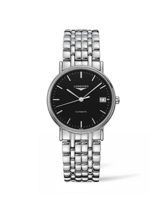 Longines - L4.821.4.52.6  Presence Automatic 34.5mm Stainless Steel / Black / Bracelet