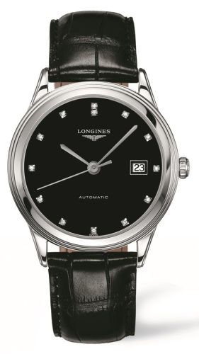 Longines - L4.874.4.57.2  Flagship 38.5 Black Diamond