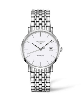 Longines - L4.910.4.12.6  Elegant Collection Automatic 39 Stainless Steel / White / Bracelet