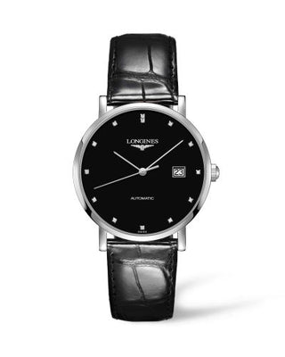 Longines - L4.910.4.57.2  Elegant Collection Automatic 39 Stainless Steel / Black / Strap