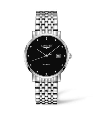 Longines - L4.910.4.57.6  Elegant Collection Automatic 39 Stainless Steel / Black / Bracelet