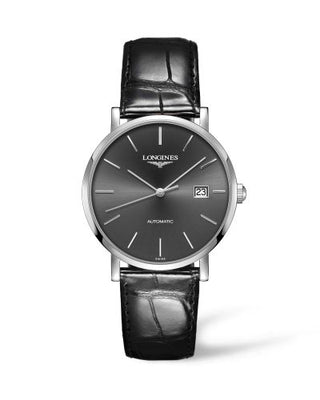 Longines - L4.910.4.72.2  Elegant Collection Automatic 39 Stainless Steel / Grey / Strap