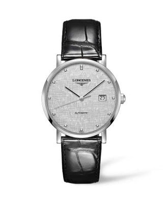 Longines - L4.910.4.77.2  Elegant Collection Automatic 39 Stainless Steel / Silver / Strap