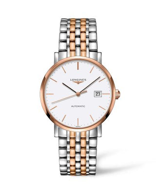 Longines - L4.910.5.12.7  Elegant Collection Automatic 9 Stainless Steel / Red Gold / White