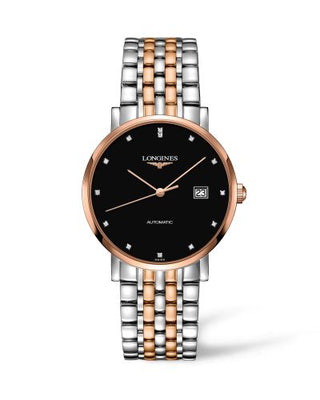 Longines - L4.910.5.57.7  Elegant Collection Automatic 39 Stainless Steel / Red Gold / Black