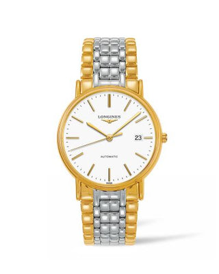 Longines - L4.921.2.12.7  Presence 38.5 Automatic PVD Gold / White / Bracelet