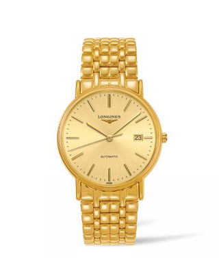 Longines - L4.921.2.32.8  Presence 38.5 Automatic PVD Gold / Champagne / Bracelet