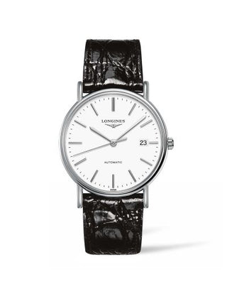 Longines - L4.921.4.12.2  Presence 38.5 Automatic Stainless Steel / White / Strap