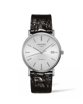 Longines - L4.921.4.72.2  Presence 38.5 Automatic Stainless Steel / Silver / Strap