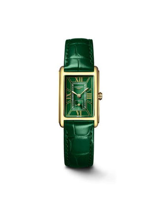 Longines - L5.255.6.95.2  DolceVita 20.5 Quartz Yellow Gold / Green