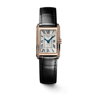 Longines - L5.258.9.71.0  DolceVita 17.7 Quartz Pink Gold - Diamond / Silver - Roman