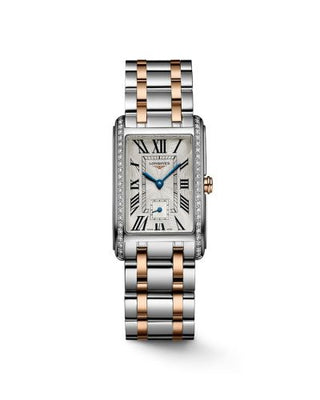 Longines - L5.512.5.79.7  DolceVita 23 Quartz Stainless Steel - Pink Gold Gold - Diamond / Silver - Roman / Bracelet