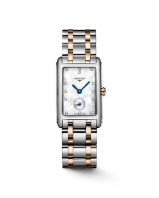 Longines - L5.512.5.87.7  DolceVita 23 Quartz Stainless Steel - Pink Gold Gold / MOP - Diamond / Bracelet