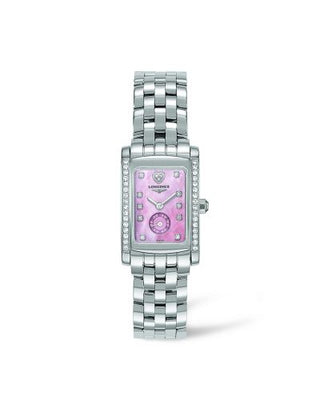 Longines - L5.155.0.93.6  DolceVita 20 Quartz Stainless Steel Diamond Pink