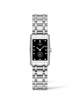 Longines - L5.255.0.57.6  DolceVita 20.5 Quartz Stainless Steel / Diamond / Black / Bracelet