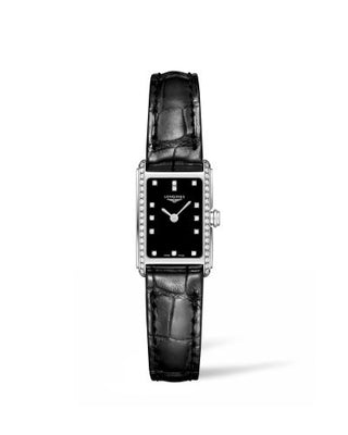 Longines - L5.258.0.57.0  DolceVita 17.4 Quartz Stainless Steel / Diamond / Black