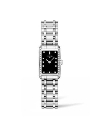 Longines - L5.258.0.57.6  DolceVita 17.4 Quartz Stainless Steel / Diamond / Black / Bracelet