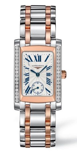 Longines - L5.502.5.79.7  DolceVita 22 Quartz Two Tone Pink Diamond