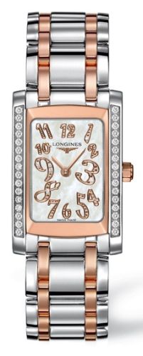 Longines - L5.502.5.99.7  DolceVita 22 Quartz Two Tone Pink Diamond