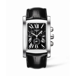 Longines - L5.687.4.79.3  DolceVita XL Chronograph Stainless Steel Black Roman