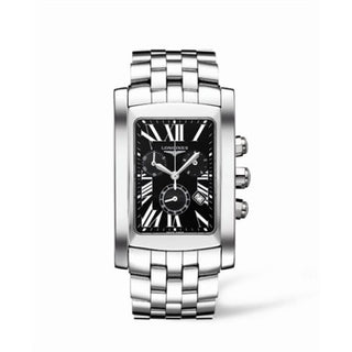 Longines - L5.687.4.79.6  DolceVita XL Chronograph Stainless Steel Black Roman