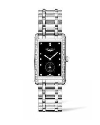 Longines - L5.755.0.57.6  DolceVita 25.8 Quartz Stainless Steel / Diamond / Black / Bracelet