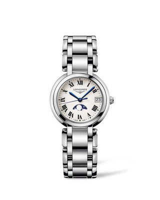 Longines - L8.115.4.71.6  PrimaLuna 30.5 Quartz Moonphase Stainless Steel / Silver - Roman / Bracelet