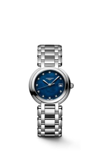 Longines - L8.120.4.98.6  PrimaLuna Quartz 26.5 Stainless Steel / Blue MOP - Diamond / Bracelet