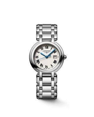 Longines - L8.122.4.71.6  PrimaLuna Quartz 30 Stainless Steel / Silver - Roman / Bracelet