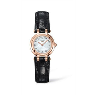 Longines - L8.109.8.87.2  PrimaLuna Quartz 23 Pink Gold Leather MOP