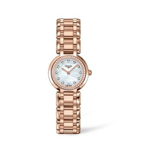 Longines - L8.109.9.87.6  PrimaLuna Quartz 23 Pink Gold Diamond MOP