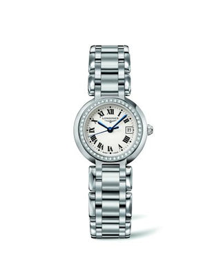 Longines - L8.110.0.71.6  PrimaLuna Quartz 26.5 Stainless Steel / Diamond / Silver - Roman / Bracelet