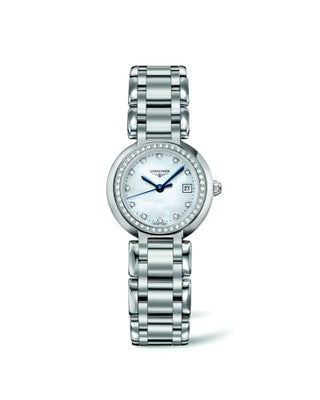 Longines - L8.110.0.87.6  PrimaLuna Quartz 26.5 Stainless Steel / Diamond / MOP / Bracelet