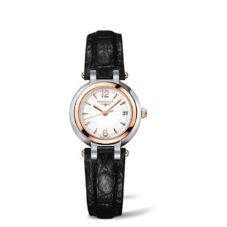 Longines - L8.110.5.16.2  PrimaLuna Quartz 26.5 Stainless Steel / Pink Gold / White