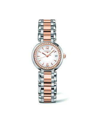 Longines - L8.110.5.19.6  PrimaLuna Quartz 26.5 Stainless Steel / Pink Gold / Diamond / White / Bracelet