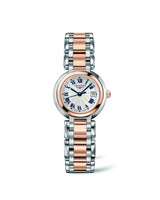 Longines PrimaLuna Quartz 26.5 Stainless Steel / Pink Gold / Diamond / Silver - Roman / Bracelet (L8.110.5.78.6)