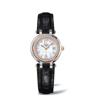 Longines - L8.110.5.88.2  PrimaLuna Quartz 26.5 Stainless Steel / Pink Gold / Diamond / MOP - Arabic