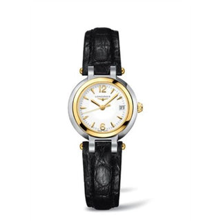 Longines - L8.110.5.90.2  PrimaLuna Quartz 26.5 Stainless Steel / Yellow Gold / White