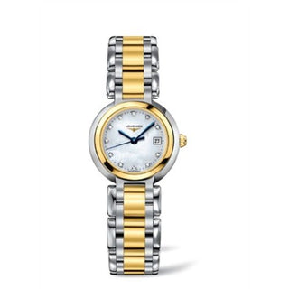 Longines - L8.110.5.93.6  PrimaLuna Quartz 26.5 Stainless Steel / Yellow Gold / MOP / Bracelet