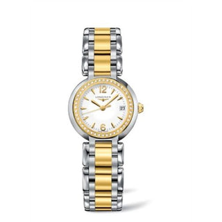 Longines - L8.110.5.94.6  PrimaLuna Quartz 26.5 Stainless Steel / Yellow Gold / Diamond / White / Bracelet